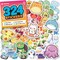 Cute Stickers for Kids, Kawaii Water Bottle Stickers - 324pcs Easy Peel Sticker Pack